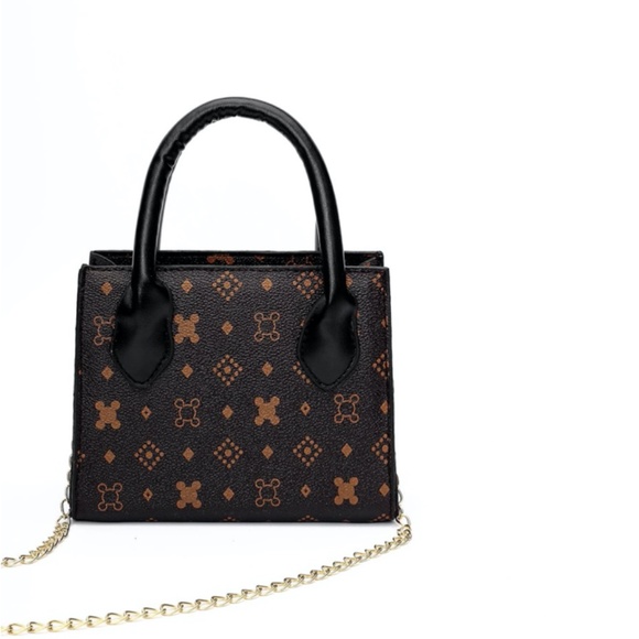 Geometric Print Satchel Bag With Crossbody Bag - Picture 4 of 6